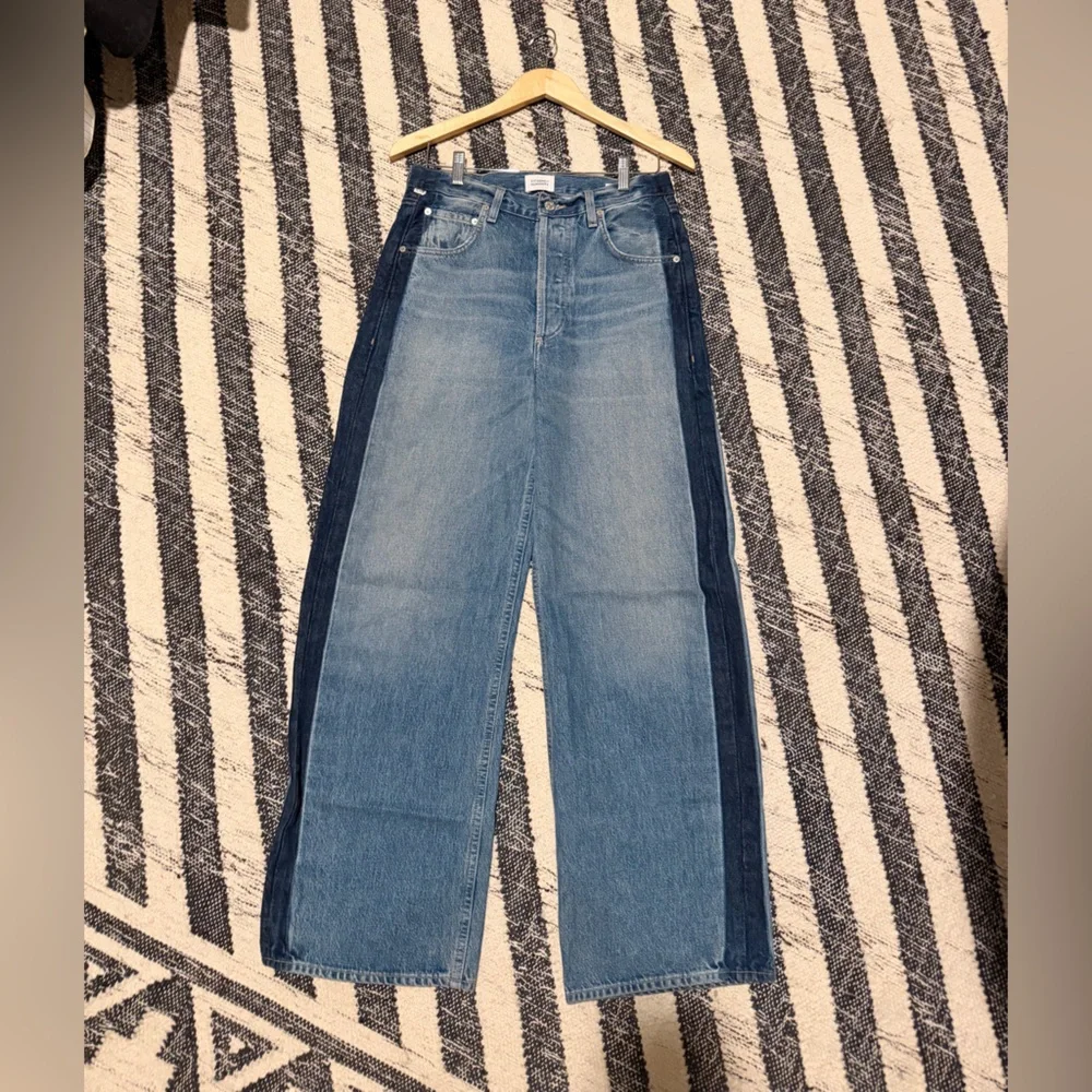 Citizens Of Humanity Ayla Baggy Tuxedo Stripe Jeans - Size 27 - Picture 2 of 6